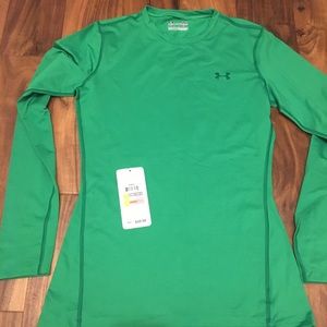 Under Armour Green Fitted Cold Gear Top